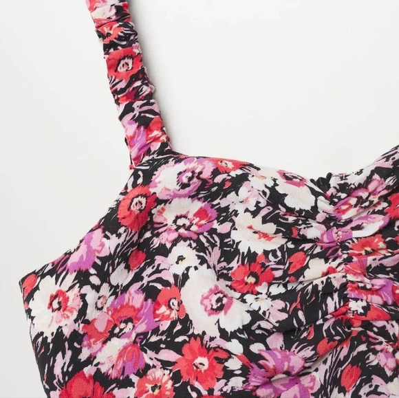 NWT MANGO RUFFEL PRINTED MAXI DRESS - Picture 5 of 6